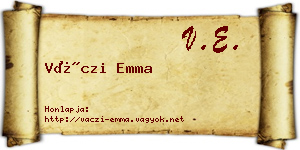 Váczi Emma névjegykártya