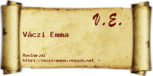 Váczi Emma névjegykártya