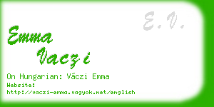 emma vaczi business card